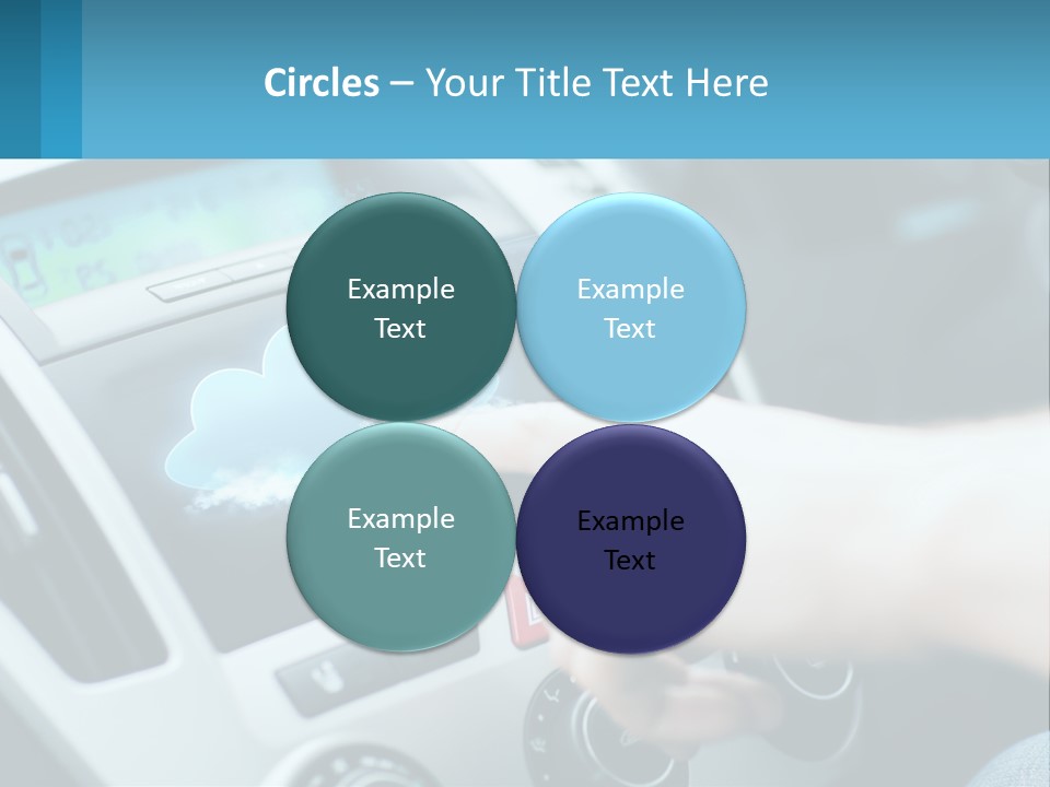 A Person Pressing A Button On A Touch Screen In A Car PowerPoint Template
