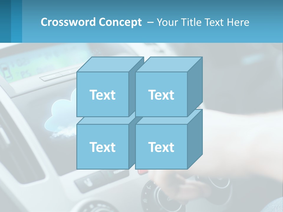 A Person Pressing A Button On A Touch Screen In A Car PowerPoint Template