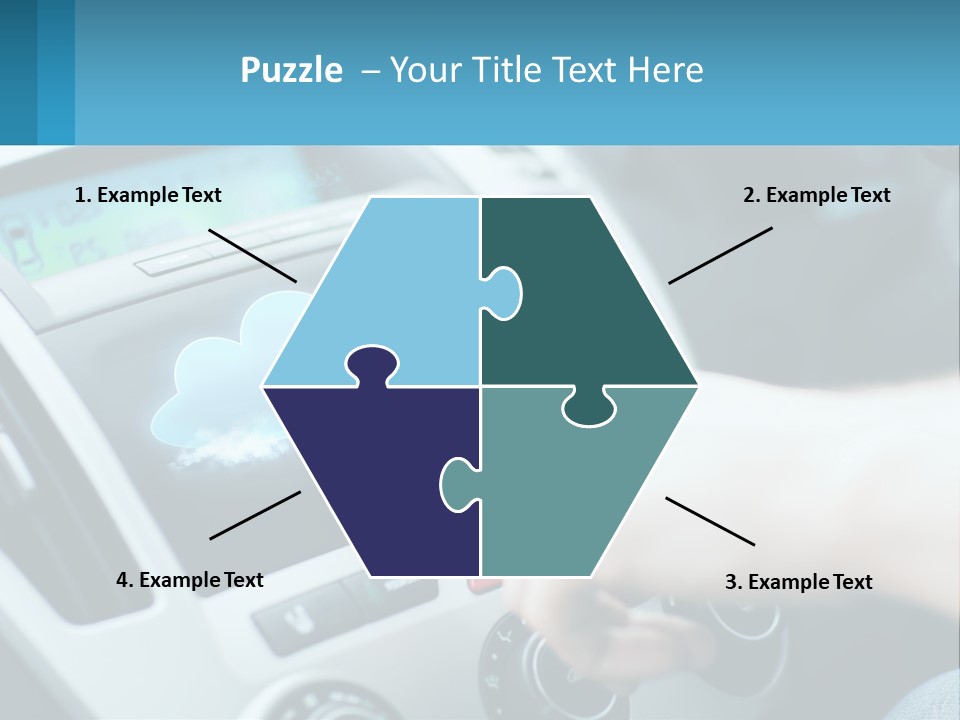 A Person Pressing A Button On A Touch Screen In A Car PowerPoint Template