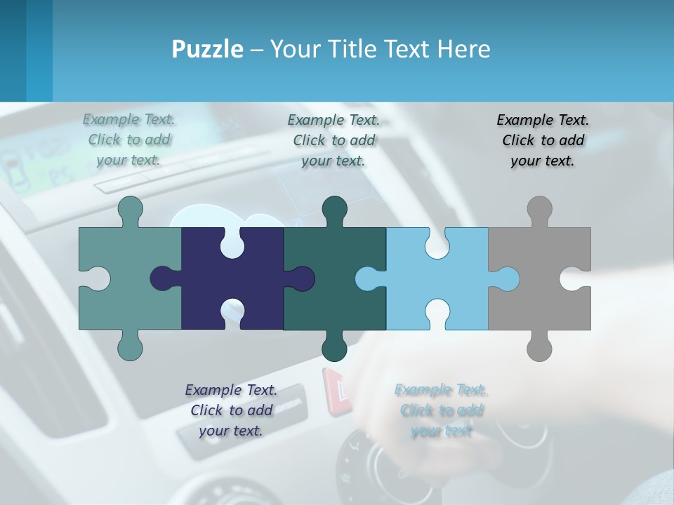 A Person Pressing A Button On A Touch Screen In A Car PowerPoint Template