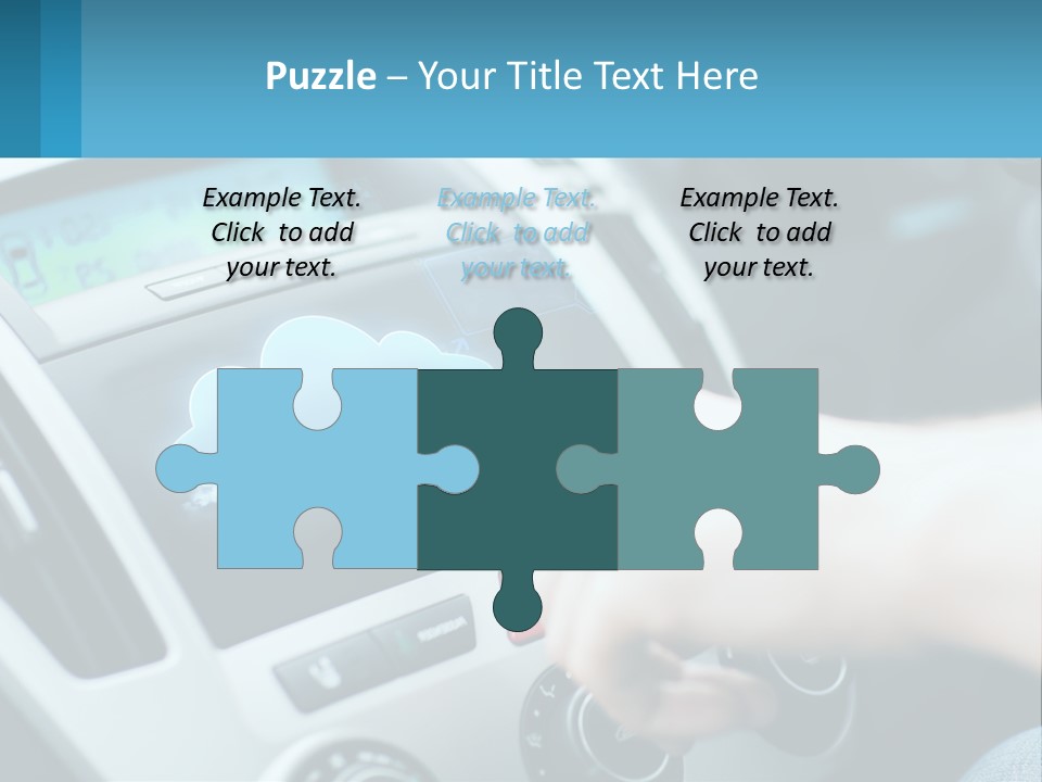 A Person Pressing A Button On A Touch Screen In A Car PowerPoint Template