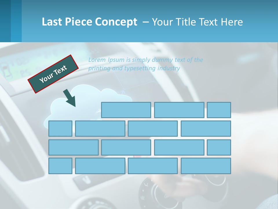 A Person Pressing A Button On A Touch Screen In A Car PowerPoint Template