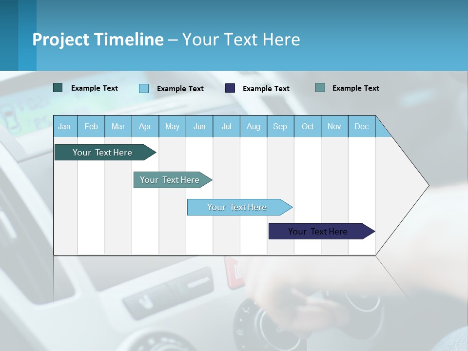 A Person Pressing A Button On A Touch Screen In A Car PowerPoint Template