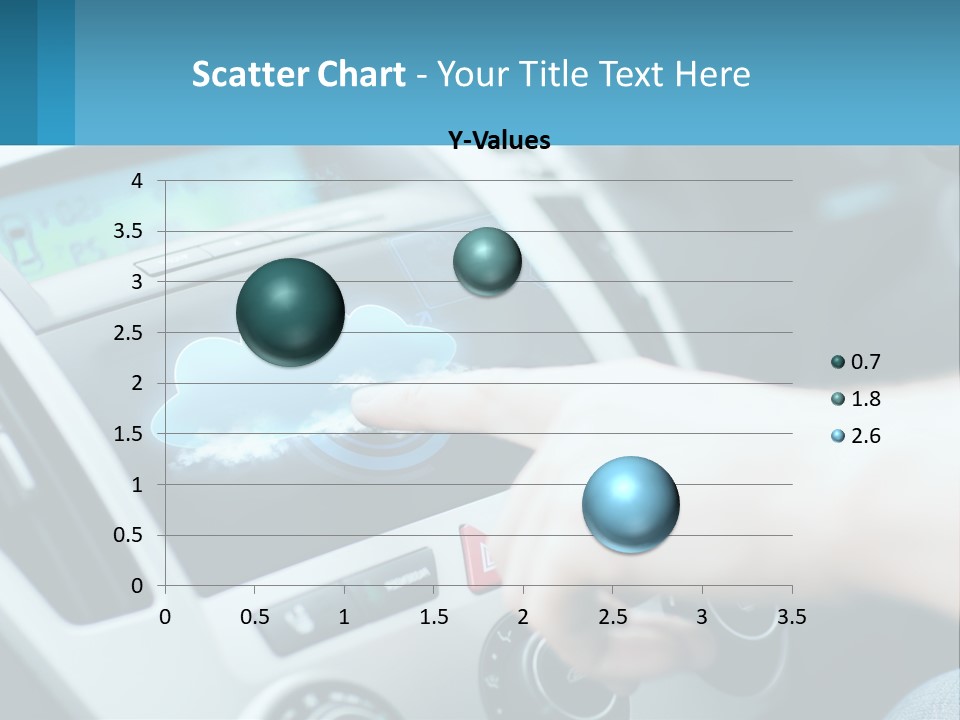 A Person Pressing A Button On A Touch Screen In A Car PowerPoint Template