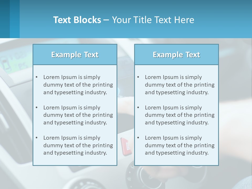 A Person Pressing A Button On A Touch Screen In A Car PowerPoint Template