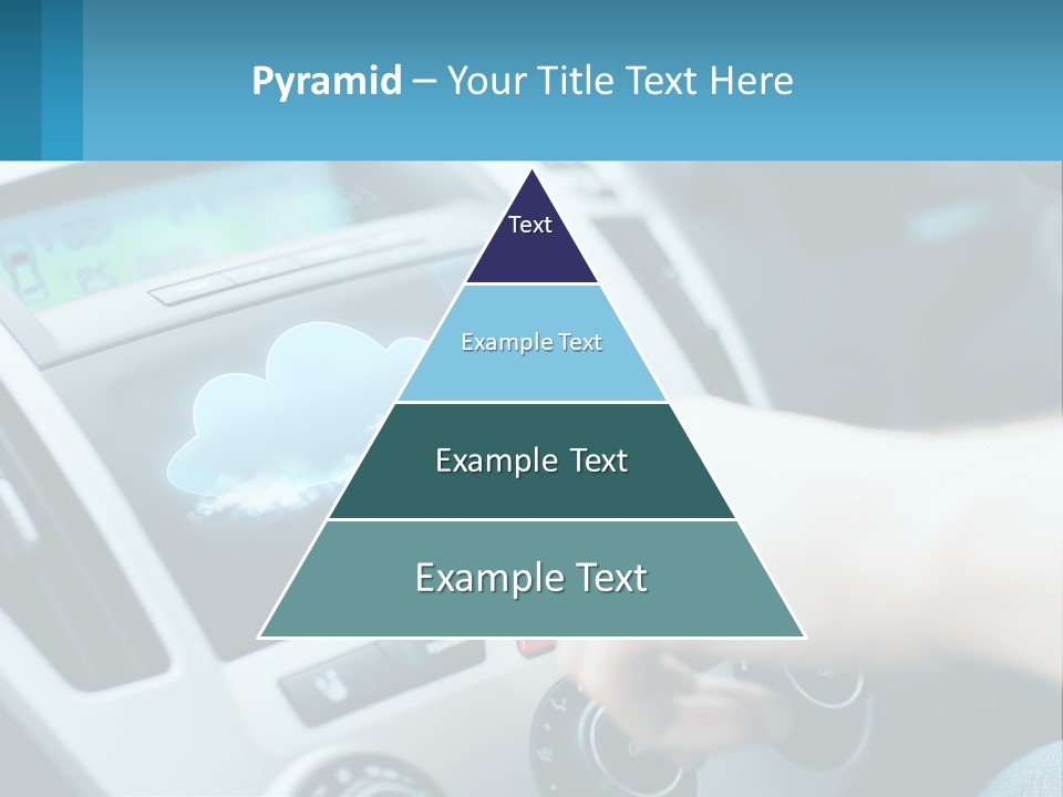 A Person Pressing A Button On A Touch Screen In A Car PowerPoint Template