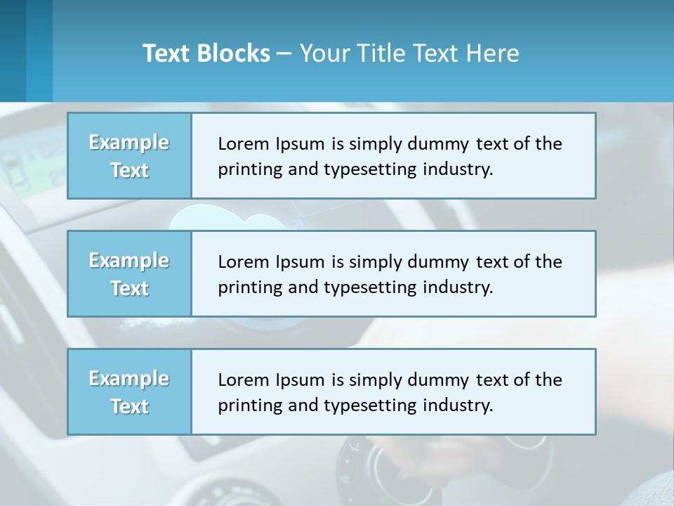 A Person Pressing A Button On A Touch Screen In A Car PowerPoint Template
