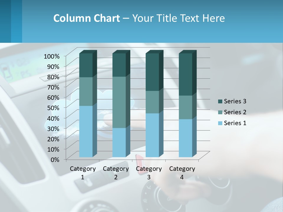 A Person Pressing A Button On A Touch Screen In A Car PowerPoint Template