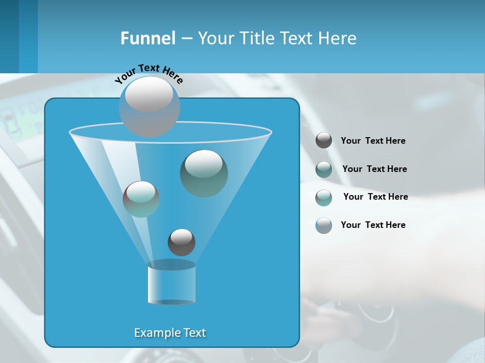 A Person Pressing A Button On A Touch Screen In A Car PowerPoint Template