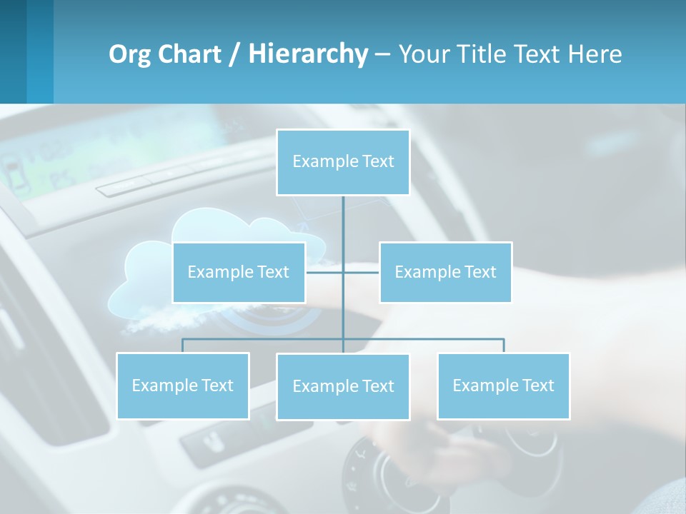 A Person Pressing A Button On A Touch Screen In A Car PowerPoint Template