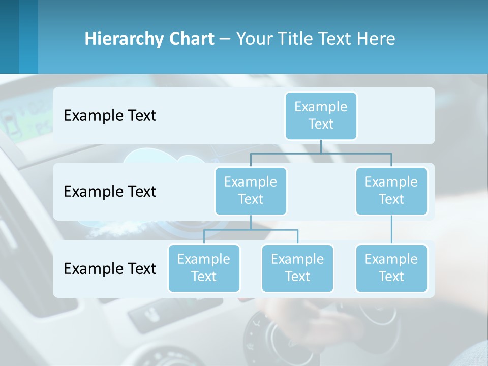 A Person Pressing A Button On A Touch Screen In A Car PowerPoint Template