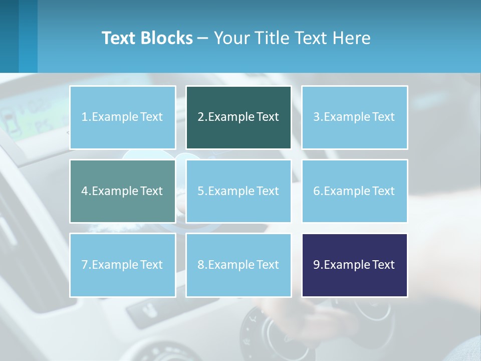 A Person Pressing A Button On A Touch Screen In A Car PowerPoint Template
