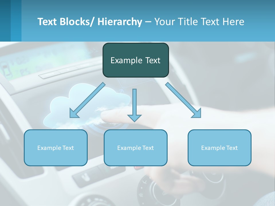 A Person Pressing A Button On A Touch Screen In A Car PowerPoint Template