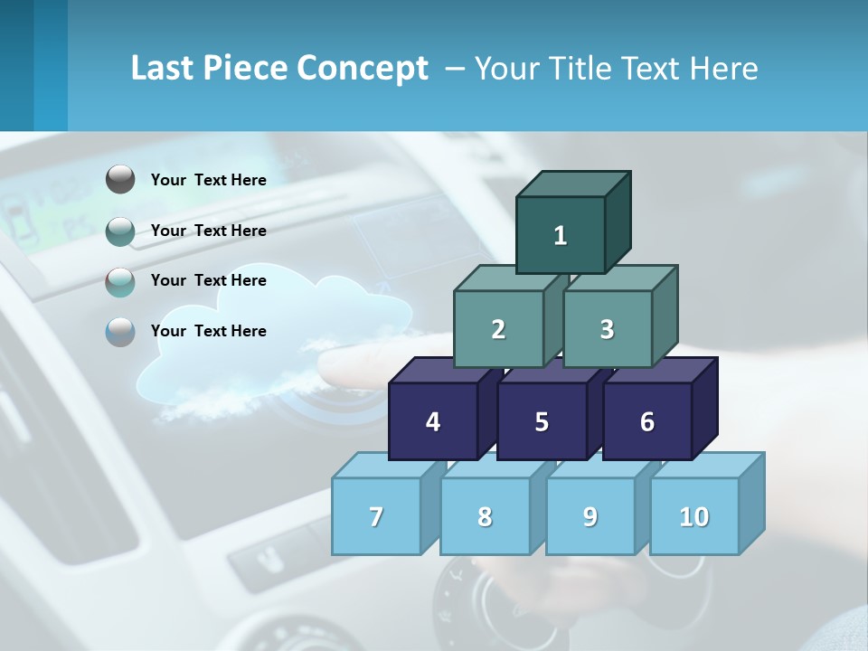 A Person Pressing A Button On A Touch Screen In A Car PowerPoint Template