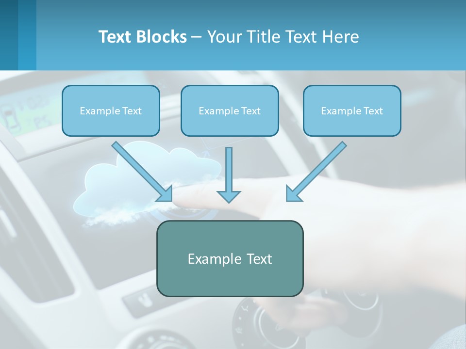 A Person Pressing A Button On A Touch Screen In A Car PowerPoint Template