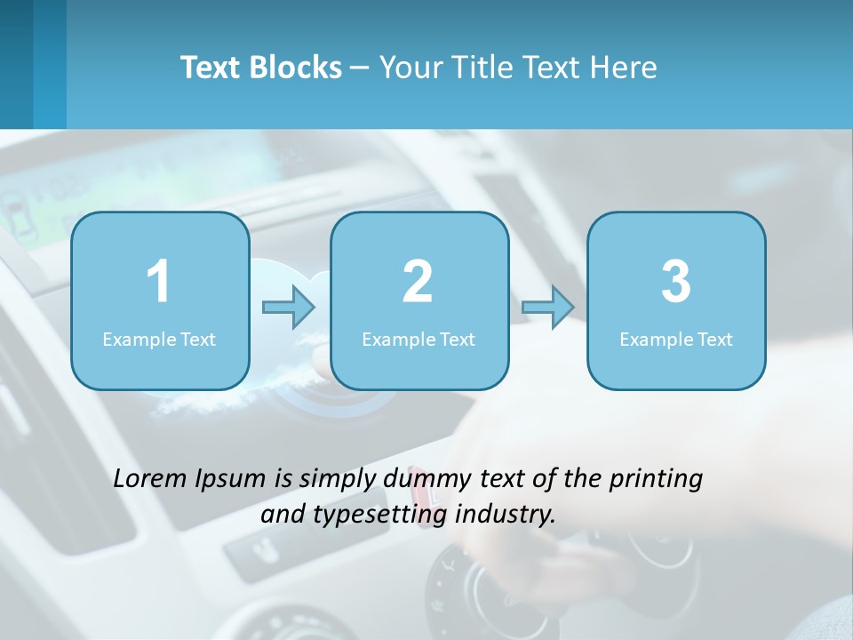 A Person Pressing A Button On A Touch Screen In A Car PowerPoint Template
