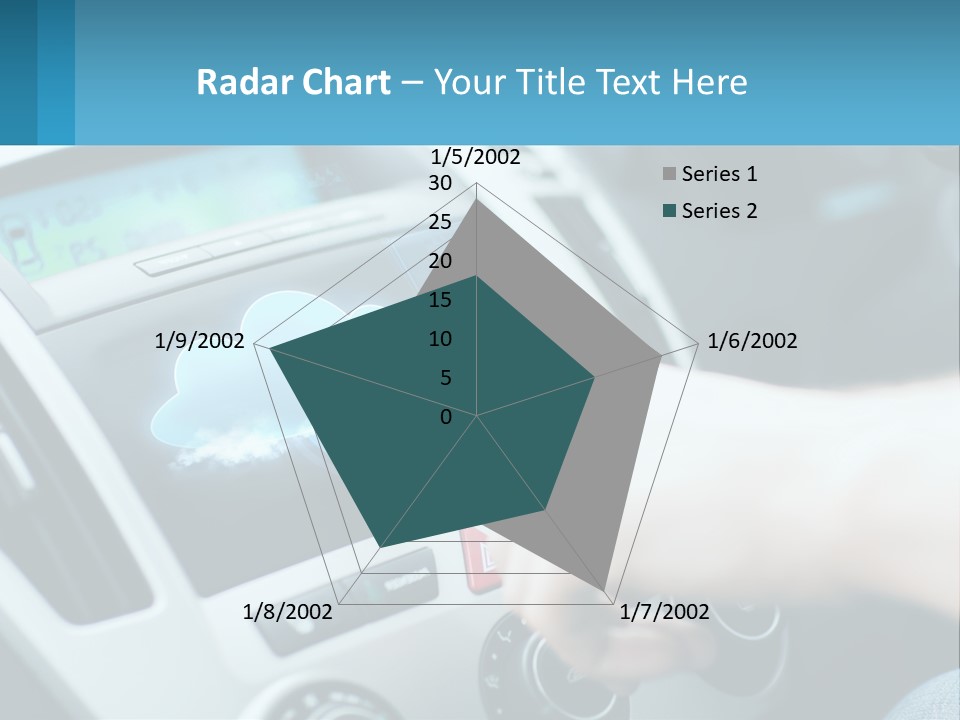 A Person Pressing A Button On A Touch Screen In A Car PowerPoint Template