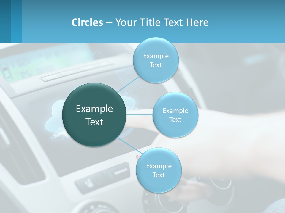 A Person Pressing A Button On A Touch Screen In A Car PowerPoint Template