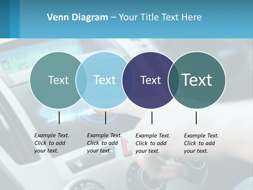A Person Pressing A Button On A Touch Screen In A Car PowerPoint Template