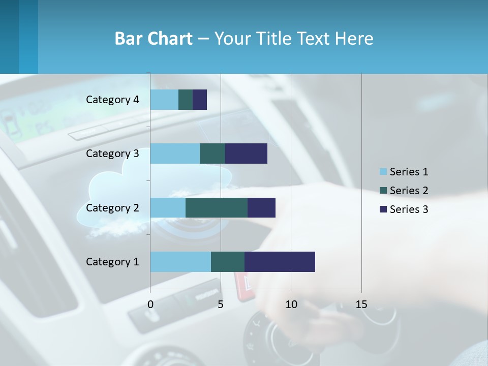 A Person Pressing A Button On A Touch Screen In A Car PowerPoint Template