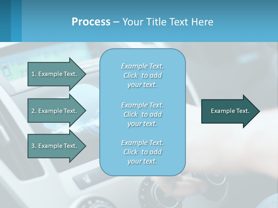 A Person Pressing A Button On A Touch Screen In A Car PowerPoint Template