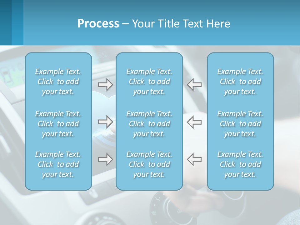 A Person Pressing A Button On A Touch Screen In A Car PowerPoint Template