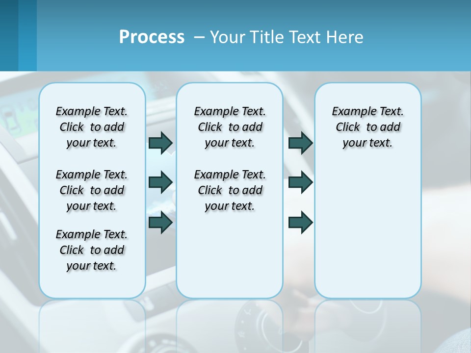 A Person Pressing A Button On A Touch Screen In A Car PowerPoint Template