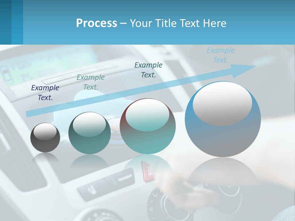 A Person Pressing A Button On A Touch Screen In A Car PowerPoint Template