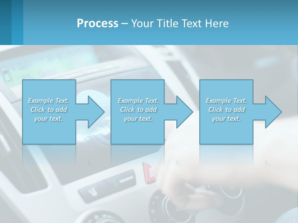 A Person Pressing A Button On A Touch Screen In A Car PowerPoint Template