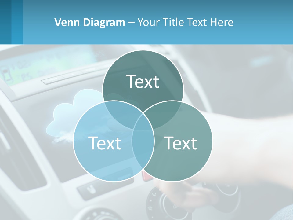 A Person Pressing A Button On A Touch Screen In A Car PowerPoint Template