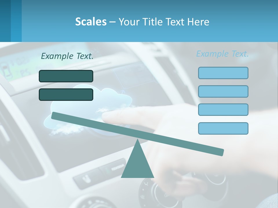 A Person Pressing A Button On A Touch Screen In A Car PowerPoint Template