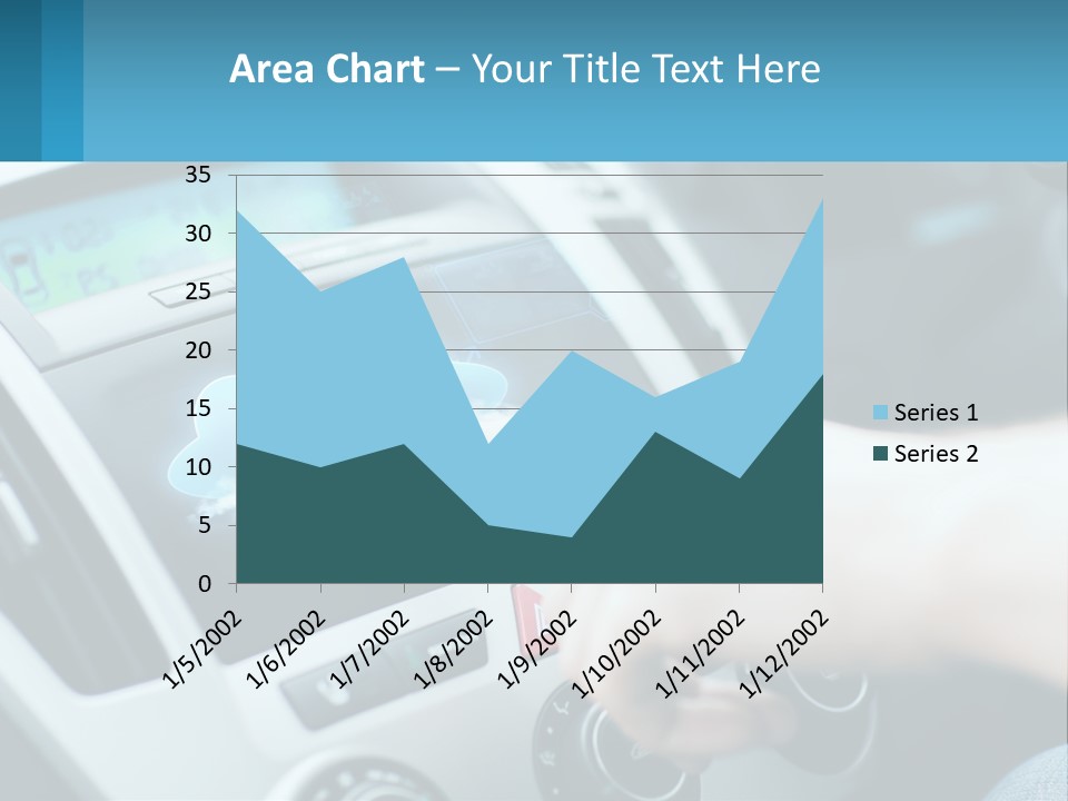A Person Pressing A Button On A Touch Screen In A Car PowerPoint Template