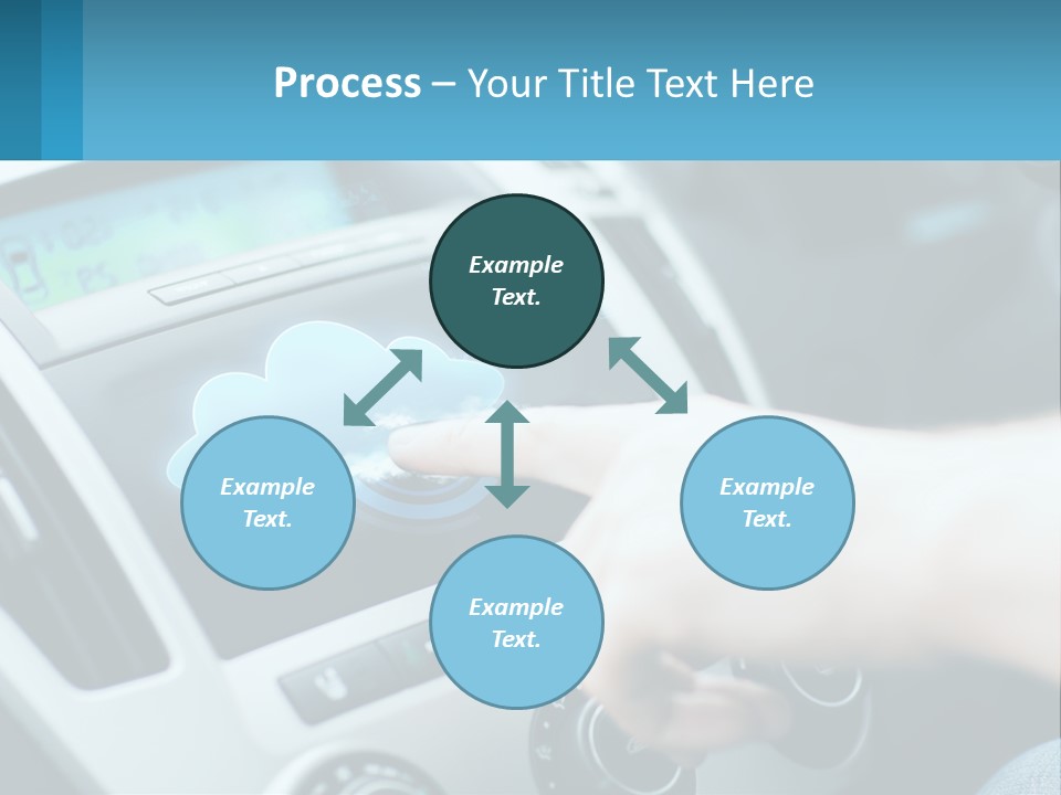 A Person Pressing A Button On A Touch Screen In A Car PowerPoint Template