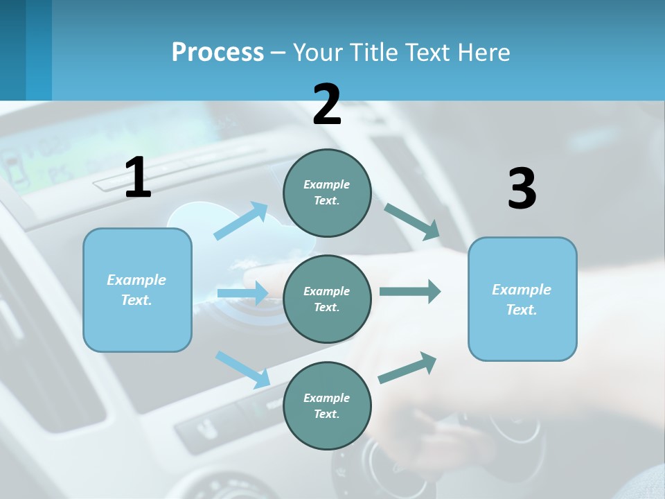 A Person Pressing A Button On A Touch Screen In A Car PowerPoint Template