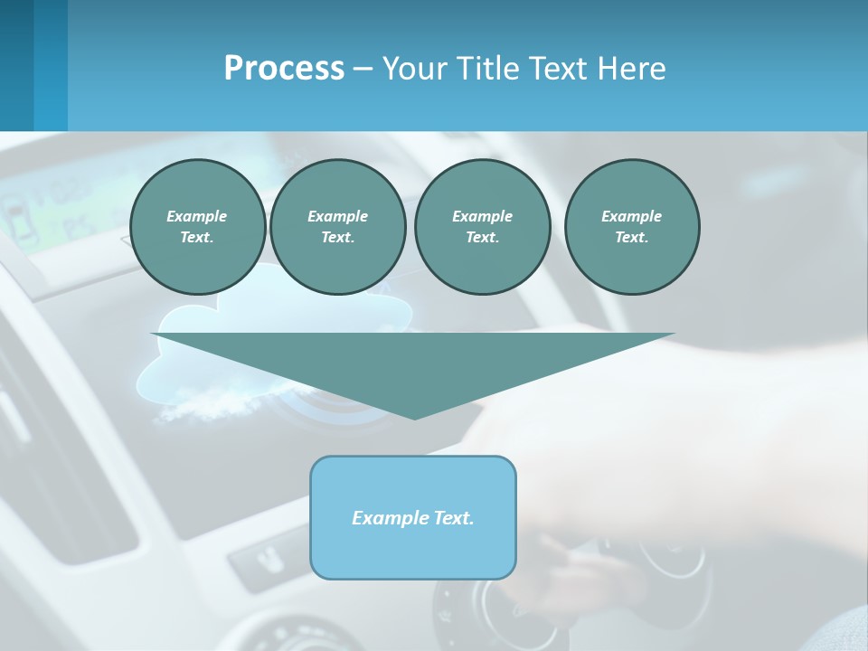 A Person Pressing A Button On A Touch Screen In A Car PowerPoint Template