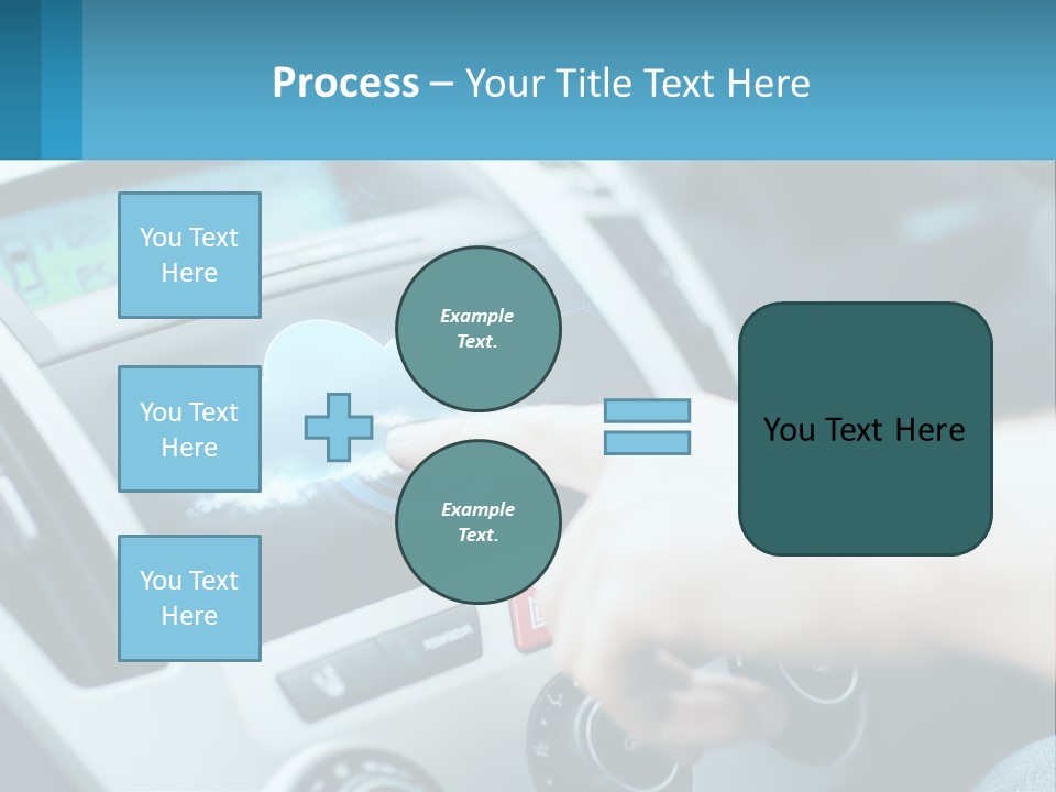 A Person Pressing A Button On A Touch Screen In A Car PowerPoint Template