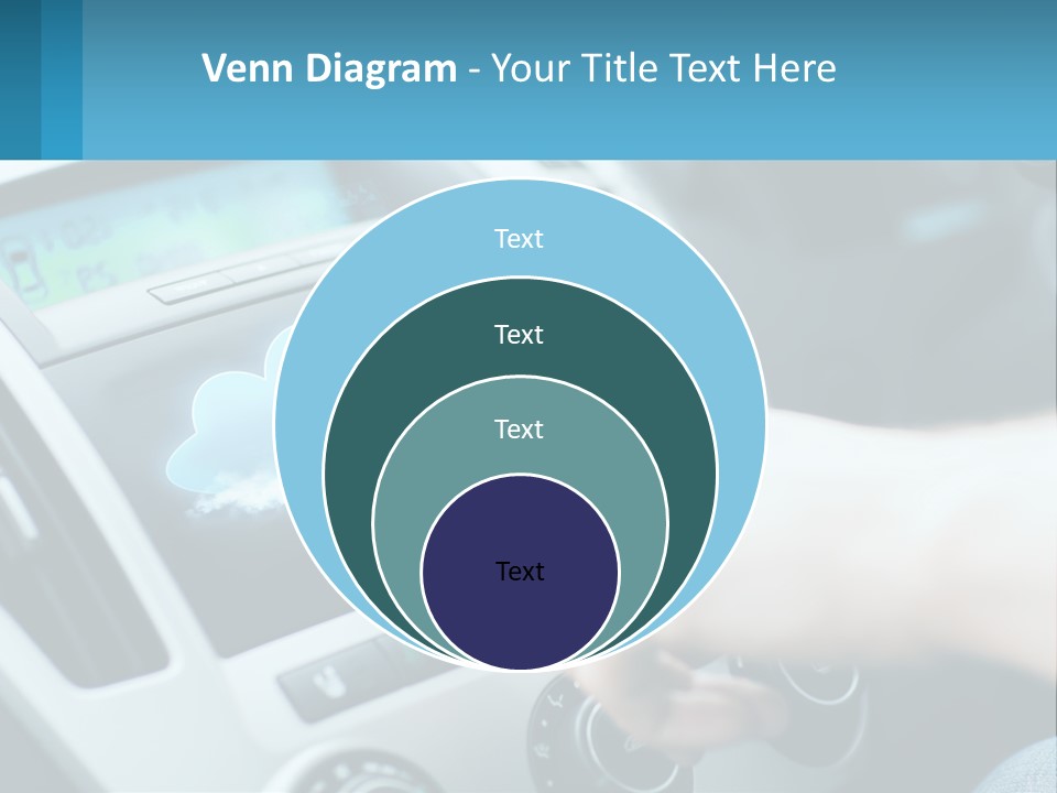 A Person Pressing A Button On A Touch Screen In A Car PowerPoint Template