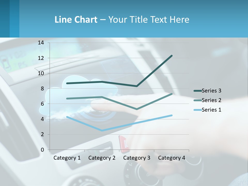 A Person Pressing A Button On A Touch Screen In A Car PowerPoint Template