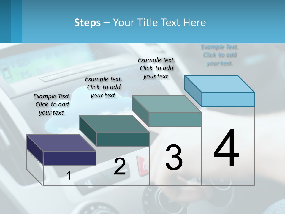 A Person Pressing A Button On A Touch Screen In A Car PowerPoint Template