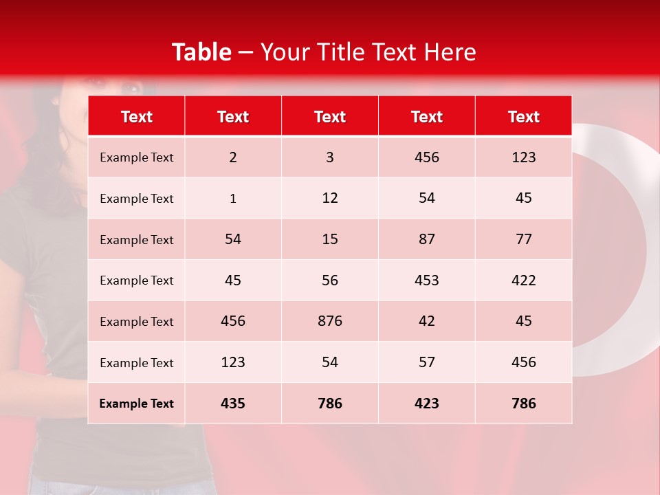 A Woman Holding A Piece Of Paper In Front Of A Flag PowerPoint Template