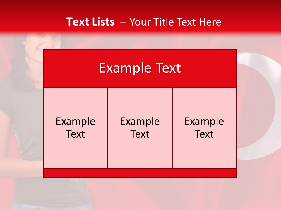 A Woman Holding A Piece Of Paper In Front Of A Flag PowerPoint Template