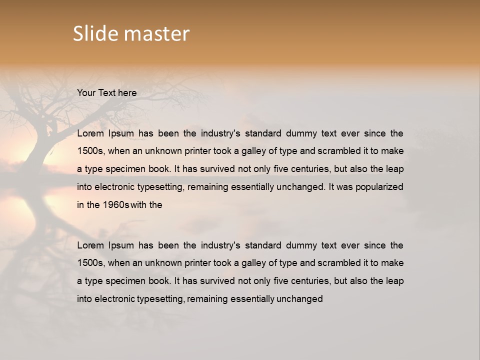 A Tree In The Middle Of A Body Of Water PowerPoint Template