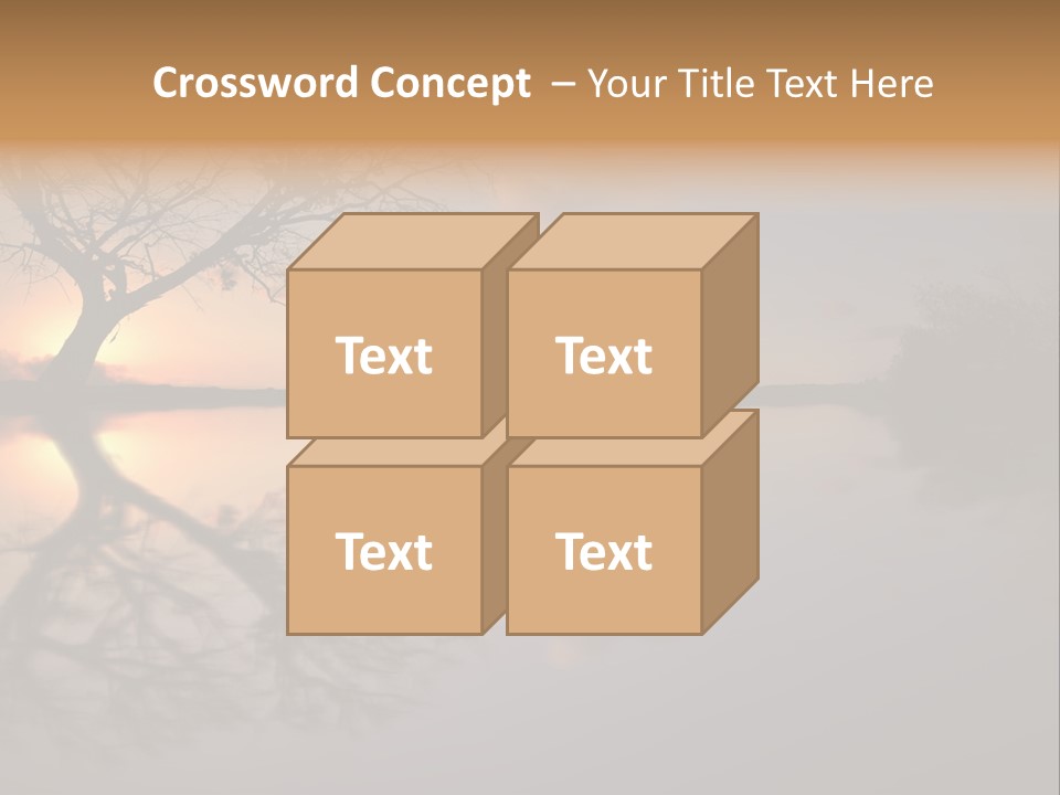A Tree In The Middle Of A Body Of Water PowerPoint Template