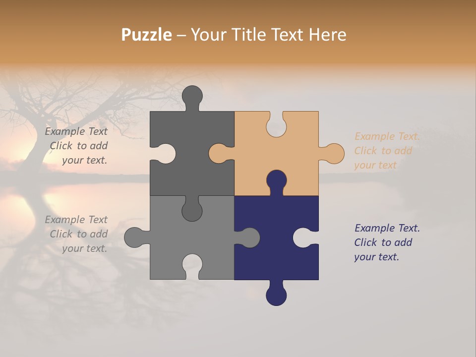 A Tree In The Middle Of A Body Of Water PowerPoint Template