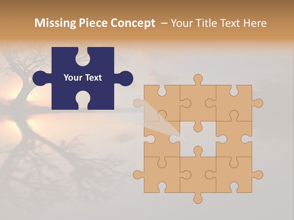 A Tree In The Middle Of A Body Of Water PowerPoint Template