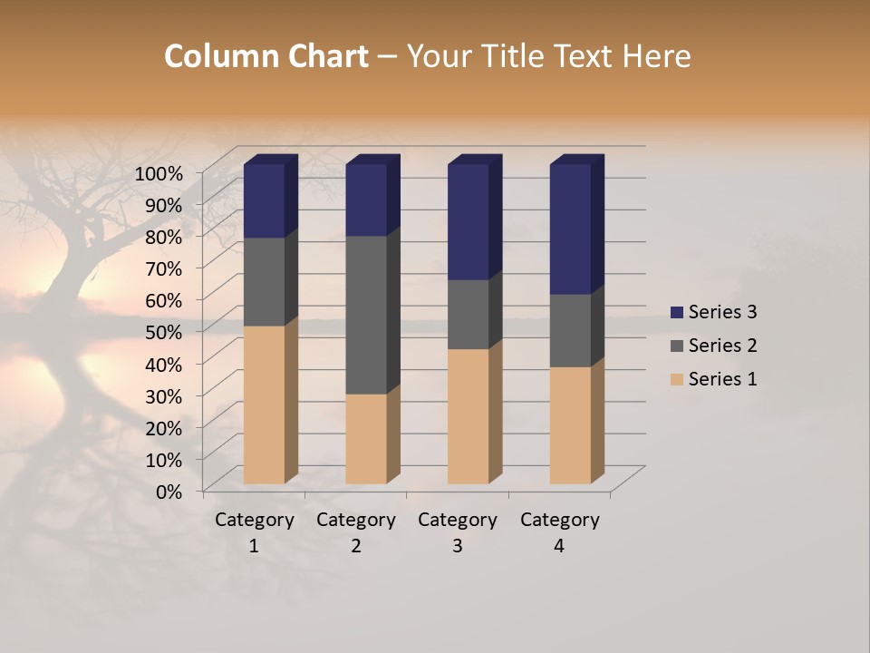 A Tree In The Middle Of A Body Of Water PowerPoint Template