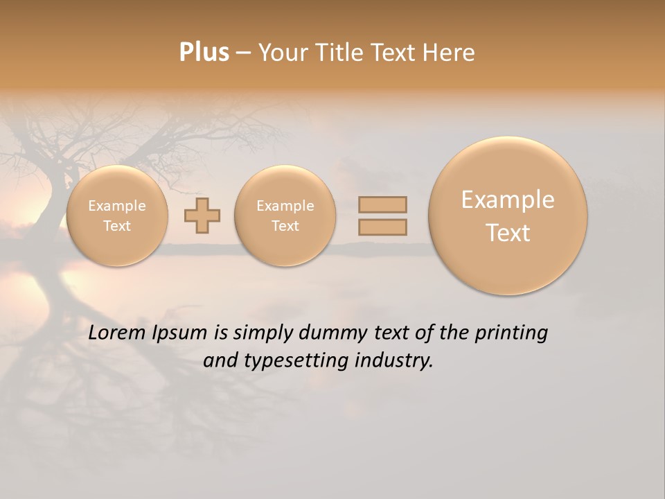 A Tree In The Middle Of A Body Of Water PowerPoint Template