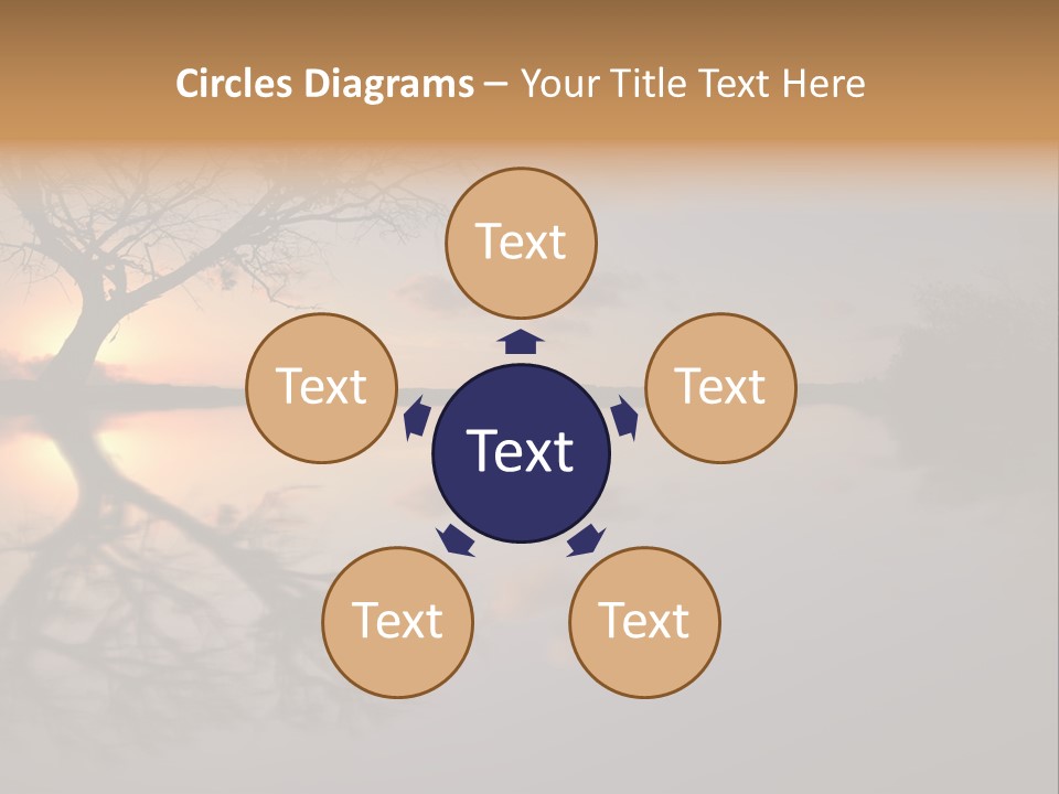 A Tree In The Middle Of A Body Of Water PowerPoint Template