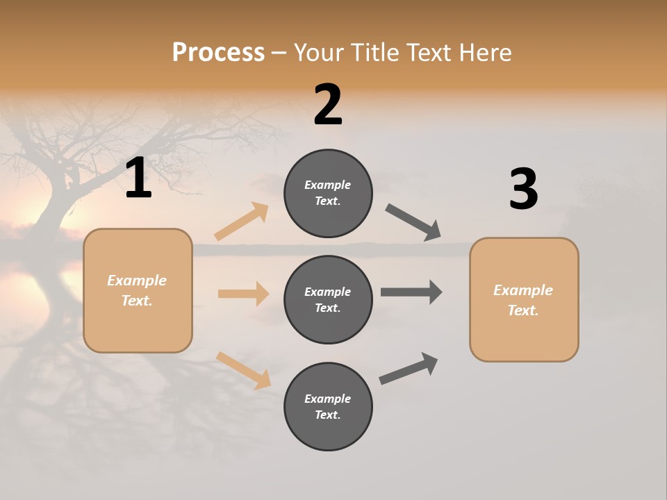 A Tree In The Middle Of A Body Of Water PowerPoint Template