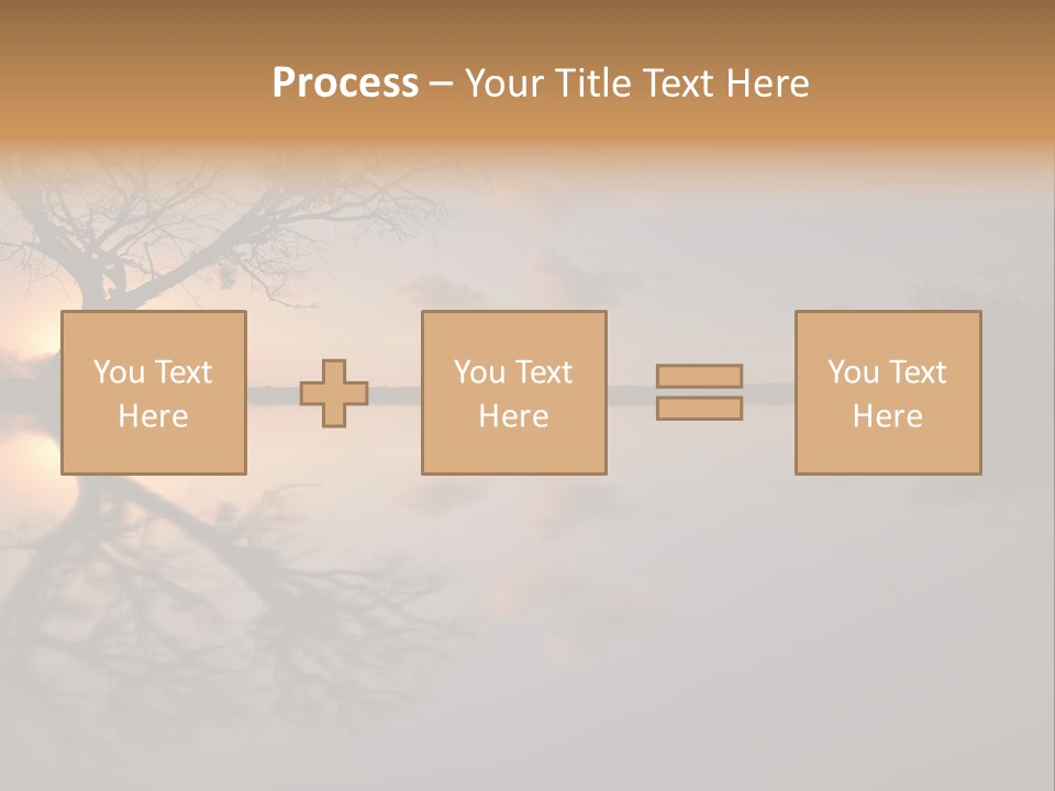 A Tree In The Middle Of A Body Of Water PowerPoint Template